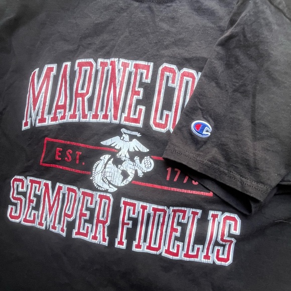 Marine corps Shirt on champion tee - Picture 1 of 3